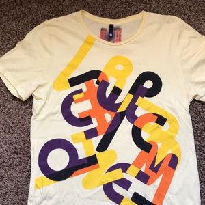 Yellow graphic t shirt